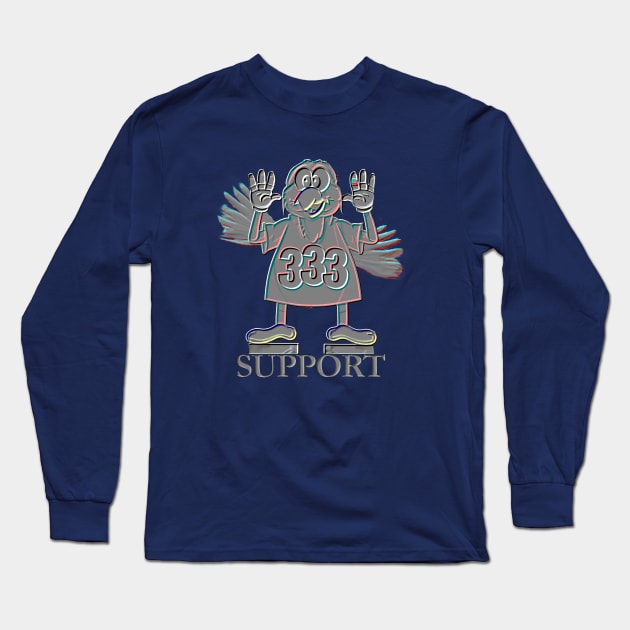 Angel Number 333: SUPPORT Long Sleeve T-Shirt by Angelic Gangster